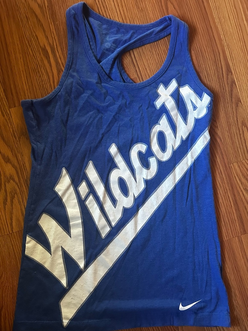 Nike Wildcats Racerback Tank Top | Blue Graphic Athletic Tank | Women’s M